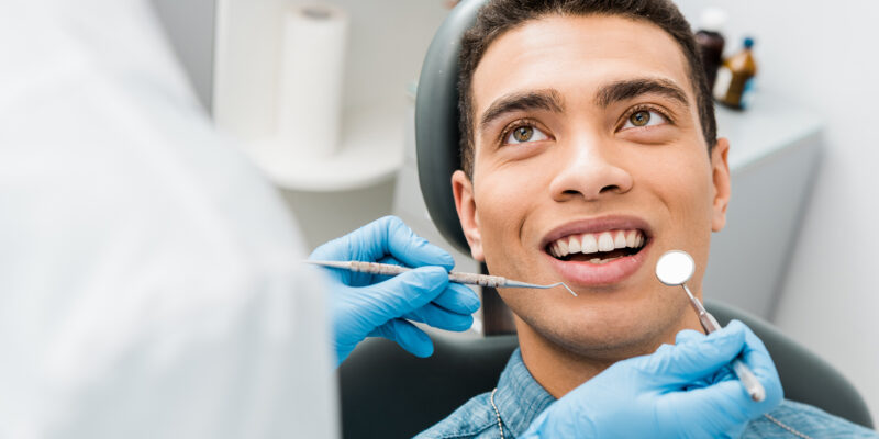 man during affordable dental appointment at Peter Family & Cosmetic Dentistry